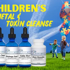 Kid's Heavy Metal  And Toxin Detox PLUS Liver Support, Emotional Support, and Pre/Pro biotic  - Tox Chord, Vac Chord, Hepatic Tone, Drainage Tone, Calm Five, and Flora Chewable
